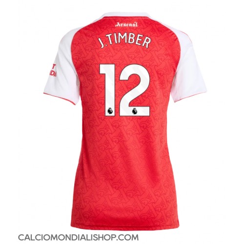 Maglie da calcio Arsenal Jurrien Timber #12 Prima Maglia Femminile 2025-26 Manica Corta